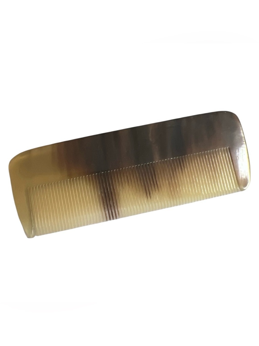 Vintage 1950’s Pre Ban Carved Horn Hair Comb, Handmade in France, Unused, OOAK